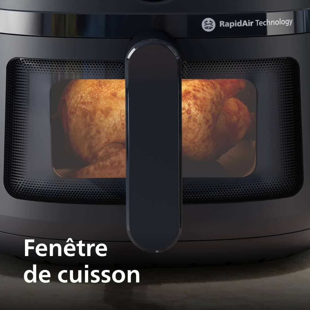 Vue detaillee 2 du produit Airfryer familial cuisson sans huile fenêtre Philips