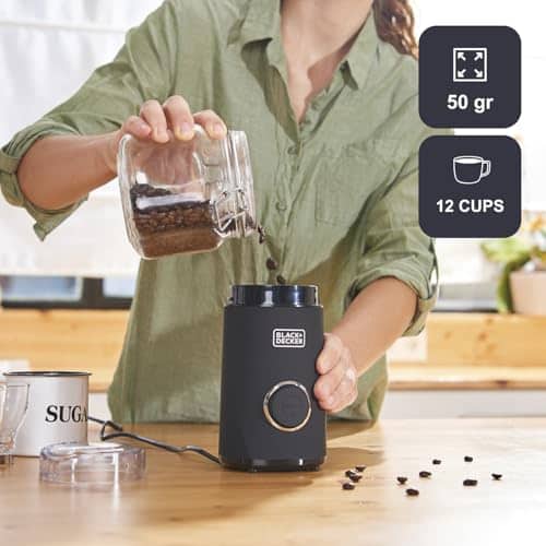 Vue detaillee 2 du produit Moulin à café électrique broyage fin BLACK+DECKER