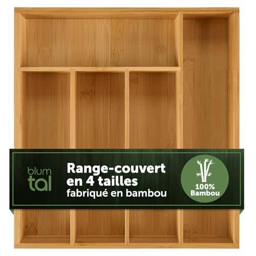 Photo du produit Range couverts tiroir bambou 27 x 30 cm Blumtal