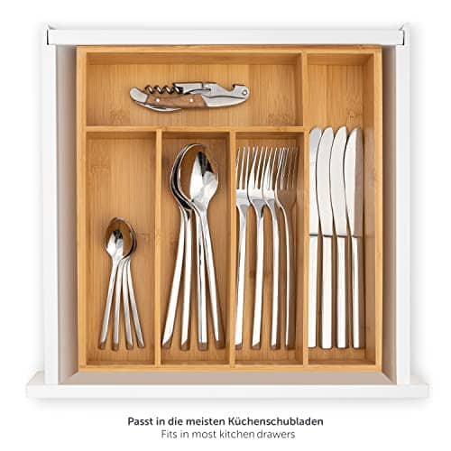 Vue detaillee 1 du produit Range couverts tiroir bambou 27 x 30 cm Blumtal