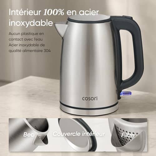 Vue detaillee 1 du produit Bouilloire électrique inox 1,7 L chauffe rapide COSORI