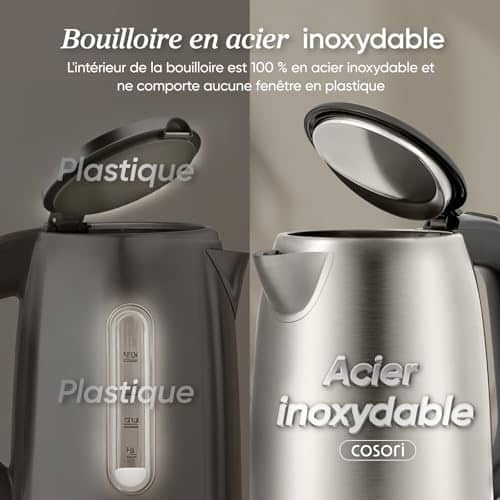 Vue detaillee 2 du produit Bouilloire électrique inox 1,7 L chauffe rapide COSORI