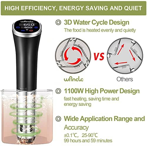 Vue detaillee 1 du produit Cuiseur sous vide pour petite cuisine silencieux Wancle
