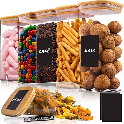 Photo principale du produit Bocaux de conservation 6x1600ml hermétiques - Deco haus