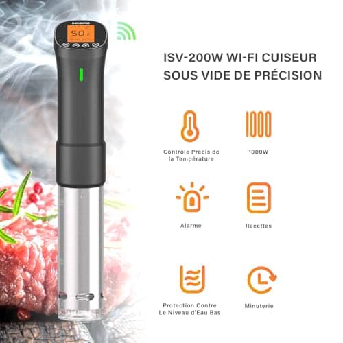 Vue detaillee 1 du produit Cuiseur sous vide WiFi précision 0,1°C Inkbird