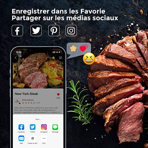 Vue detaillee 1 du produit Thermoplongeur sous vide wifi précision KitchenBoss
