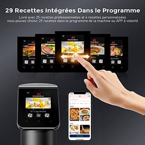 Vue detaillee 2 du produit Thermoplongeur sous vide wifi précision KitchenBoss
