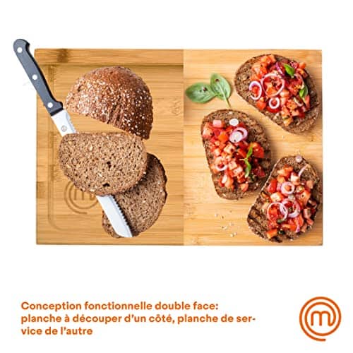 Vue detaillee 2 du produit Planche à découper bambou hygiénique MasterChef