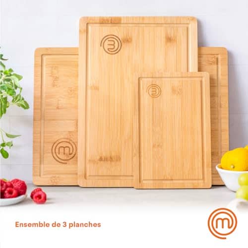Vue detaillee 1 du produit Planches à découper bambou antibactériennes MasterChef