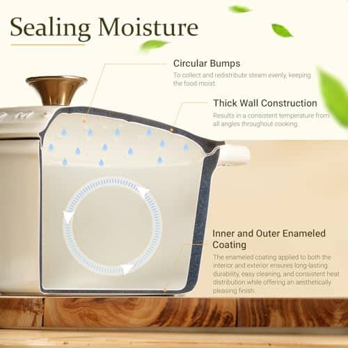 Vue detaillee 2 du produit Cocotte en fonte émaillée rétention chaleur OVERMONT